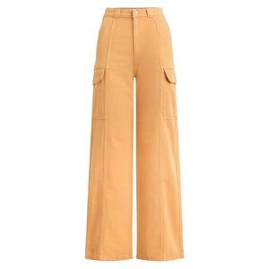 Hudson Jeans Wide Leg Orange Cargo Pants